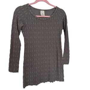 Gelato Pique Textured Knit Stretch Grey Long Sleeve Thermal Luxury loungewear